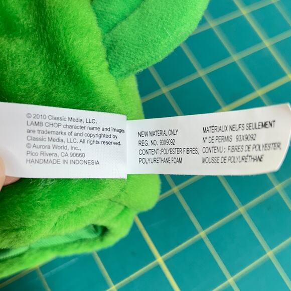 Aurora Lamb Chop 9" Hand Puppet Flower Pot PBS Shari Lewis Kids Plush Doll 2010 - Picture 10 of 13